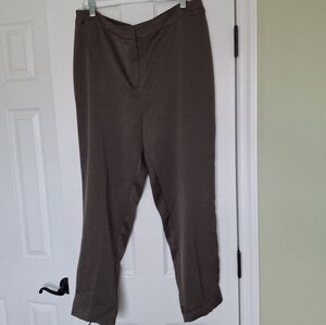 Chico's Olive Green Pants With Unique Buckle At Ankle